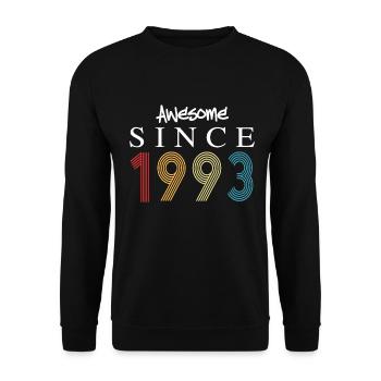 Awesome Since 1993 Birthday 1993 Vintage 1993 - Unisex Sweatshirt - black - Front - Alina (178cm) & Michal (187cm)