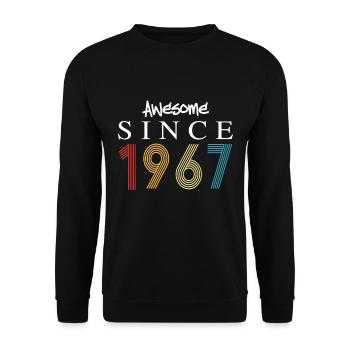 Awesome Since 1967 Birthday 1967 Vintage 1967 - Unisex Sweatshirt - black - Front - Alina (178cm) & Michal (187cm)