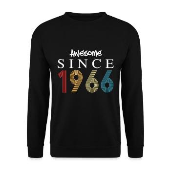 Awesome Since 1966 Birthday 1966 Vintage 1966 - Unisex Sweatshirt - black - Front - Alina (178cm) & Michal (187cm)