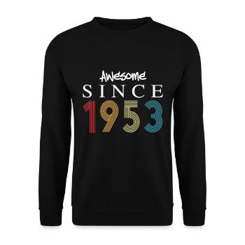 Génial depuis 1953 Anniversaire 1953 Millésime 1953 - Sweat-shirt Unisexe - noir - Devant - Alina (178cm) & Michal (187cm)