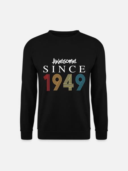 Awesome Since 1949 Geburtstag 1949 Vintage 1949 - Unisex Pullover - Schwarz