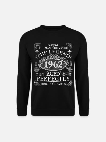 1962 Legend | Vintage Aged Perfectly 1962 - Unisex Pullover - Schwarz