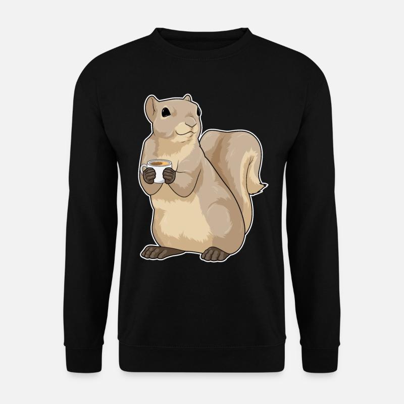 Squirrel Coffee Cup - Unisex Sweatshirt - black
