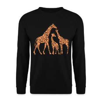 Girafe Lover Mignon Girafes I Mignon Girafe Zoo Gir - Sweat-shirt Unisexe - noir - Devant - Alina (178cm) & Michal (187cm)