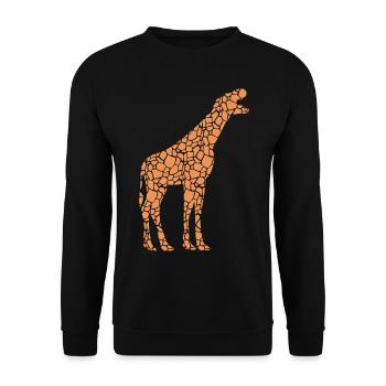 Funny Giraffe Dinosaur Giraffe With Dino Head Funn - Unisex Sweatshirt - black - Front - Alina (178cm) & Michal (187cm)