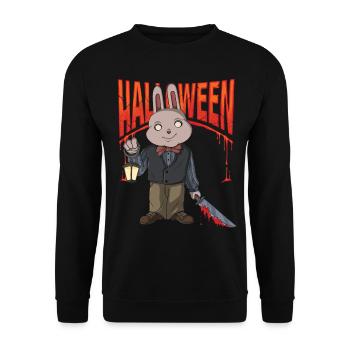 Zombie Gruslig Monster Halloween Tot Horrorfilm - Unisex Pullover - Schwarz - Vorne - Alina (178cm) & Michal (187cm)