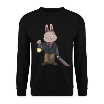 Zombie Gruslig Monster Halloween Tot Horrorfilm - Unisex Pullover - Schwarz - Vorne - Alina (178cm) & Michal (187cm)