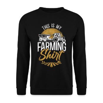 Farming Farmer Tractor Vintage - Unisex Pullover - Schwarz - Vorne - Alina (178cm) & Michal (187cm)