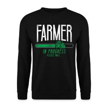 Farming Farmer Tractor Vintage - Unisex Pullover - Schwarz - Vorne - Alina (178cm) & Michal (187cm)