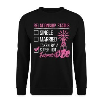 Farming Farmer Girl Girlfriend - Unisex Pullover - Schwarz - Vorne - Alina (178cm) & Michal (187cm)