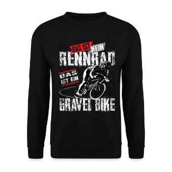 This is not a road bike this is a gravel bike - Unisex Sweatshirt - black - Front - Alina (178cm) & Michal (187cm)