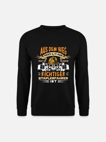 Staplerfahrer Lagerist Gabelstapler - Unisex Pullover - Schwarz