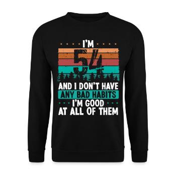 Anniversaire de 54 ans Drôle d’humour 54 anniversaire - Sweat-shirt Unisexe - noir - Devant - Alina (178cm) & Michal (187cm)