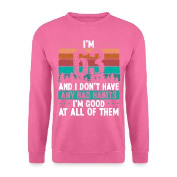 63 Year Old Birthday Funny Humor 63 Birthday - Unisex Pullover - Pink - Vorne