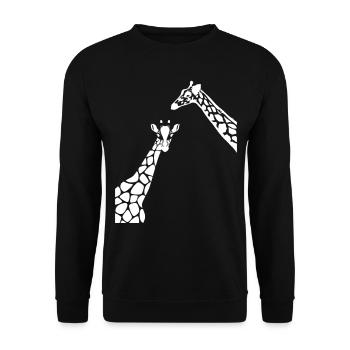 Giraffe Lover Zoo Animal Giraffes Zoo Giraffe - Unisex Sweatshirt - black - Front - Alina (178cm) & Michal (187cm)