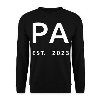 PA Est. 2023 Graduate Physician Assistant Geschenk - Unisex Pullover - Schwarz - Vorne - Alina (178cm) & Michal (187cm)
