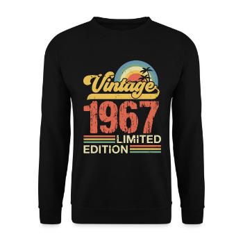 1967 - Unisex Pullover - Schwarz - Vorne - Alina (178cm) & Michal (187cm)