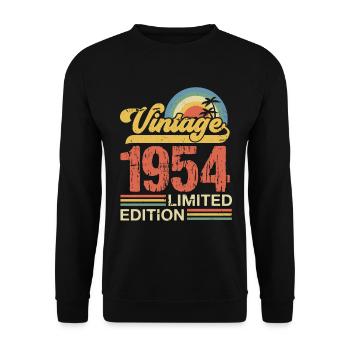 1954 - Sweat-shirt Unisexe - noir - Devant - Alina (178cm) & Michal (187cm)