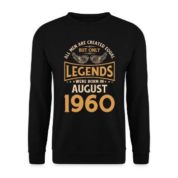 Anniversaire Les légendes étaient gebo en août 1960 - Sweat-shirt Unisexe - noir - Devant - Alina (178cm) & Michal (187cm)