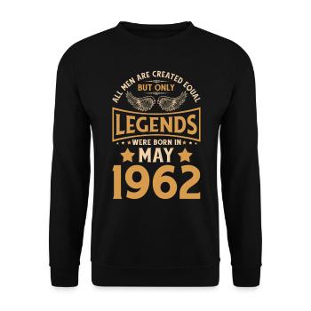 60e anniversaire 60 légendes ont été gebo en mai 1962 - Sweat-shirt Unisexe - noir - Devant - Alina (178cm) & Michal (187cm)