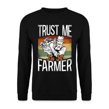 Farming Farmer Tractor Vintage - Unisex Pullover - Schwarz - Vorne - Alina (178cm) & Michal (187cm)