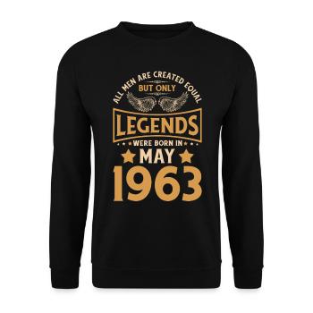 60e anniversaire 60 légendes ont été gebo en mai 1963 - Sweat-shirt Unisexe - noir - Devant - Alina (178cm) & Michal (187cm)