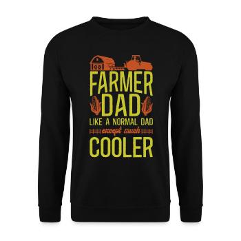 Farming Farmer Dad Father Tractor - Unisex Sweatshirt - black - Front - Alina (178cm) & Michal (187cm)