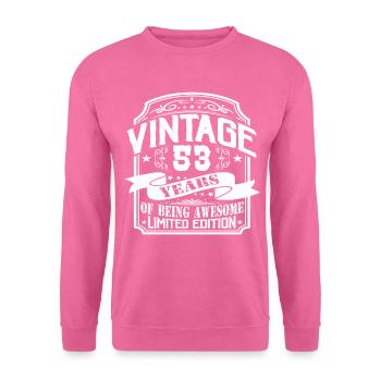 Birthday Vintage 53 Years Limited Edition - Unisex Sweatshirt - pink - Front