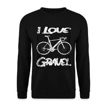 Gravel Bike - I Love Gravel - Unisex Sweatshirt - black - Front - Alina (178cm) & Michal (187cm)