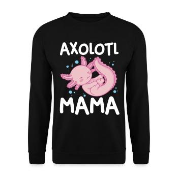 Axolotl Mama - Unisex Sweatshirt - black - Front - Alina (178cm) & Michal (187cm)