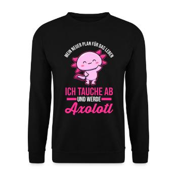 Axolotl - Unisex Pullover - Schwarz - Vorne - Alina (178cm) & Michal (187cm)