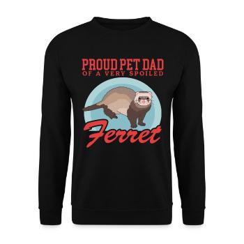 Ferret Dad Ferret Owner Ferret Gift - Unisex Sweatshirt - black - Front - Alina (178cm) & Michal (187cm)