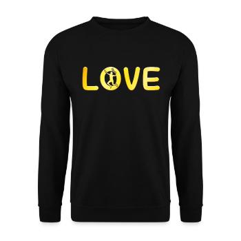 Badminton Liebe - Unisex Pullover - Schwarz - Vorne - Alina (178cm) & Michal (187cm)