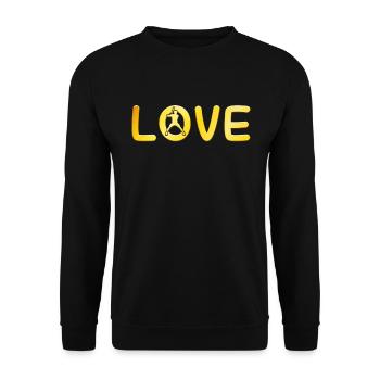 Baseball Liebe - Unisex Pullover - Schwarz - Vorne - Alina (178cm) & Michal (187cm)