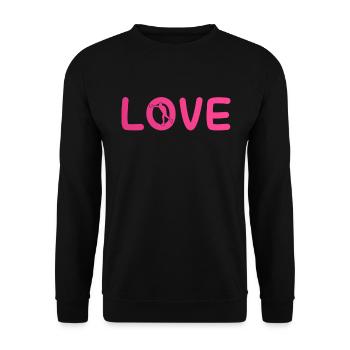 Boxen Liebe - Unisex Pullover - Schwarz - Vorne - Alina (178cm) & Michal (187cm)