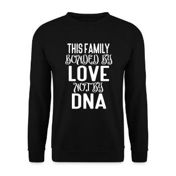 Jour de l’adoption, la parentalité exige de l’amour et non de l’ADN - Sweat-shirt Unisexe - noir - Devant - Alina (178cm) & Michal (187cm)
