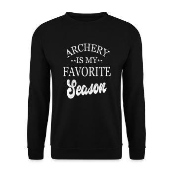 Archery Is My Favorite Season - Unisex Sweatshirt - black - Front - Alina (178cm) & Michal (187cm)