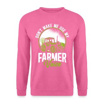 Farming Farmer Tracteur Vintage - Sweat-shirt Unisexe - rose - Devant