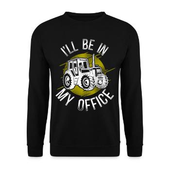 Farming Farmer Tractor Vintage - Unisex Sweatshirt - black - Front - Alina (178cm) & Michal (187cm)