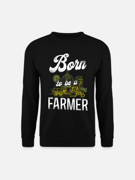 Farming Farmer Tractor Vintage - Unisex Pullover - Schwarz