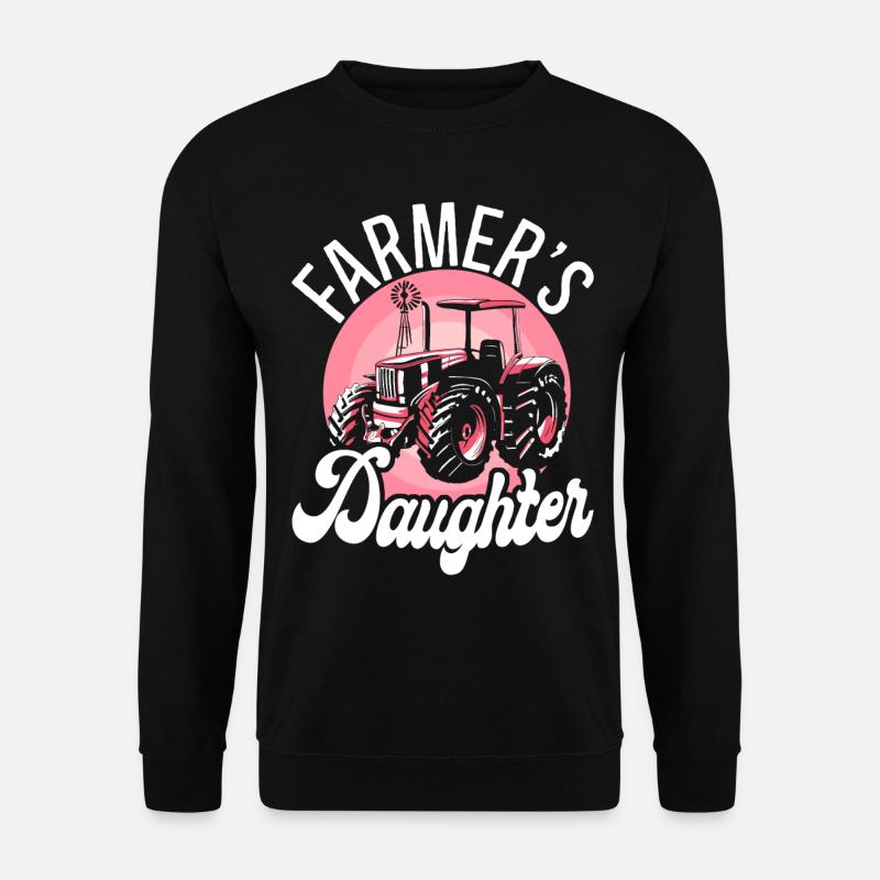 Farming Farmer Daughter Tractor - Unisex Pullover - Schwarz