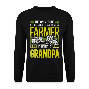 Agriculteur Agriculteur Grand-père Tracteur - Sweat-shirt Unisexe - noir - Devant - Alina (178cm) & Michal (187cm)
