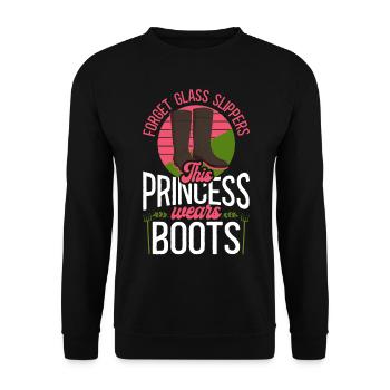 Farming Farmer Girl Female Forget - Unisex Pullover - Schwarz - Vorne - Alina (178cm) & Michal (187cm)