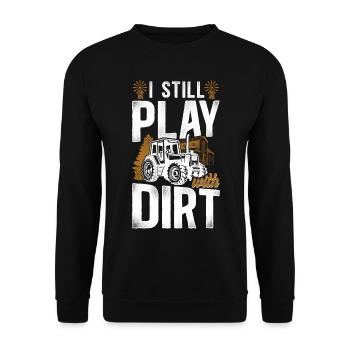 Farming Farmer Tractor Vintage I - Unisex Pullover - Schwarz - Vorne - Alina (178cm) & Michal (187cm)