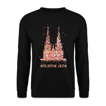 Confetti in the Heart of Cologne Carnival Costume Replacement - Unisex Sweatshirt - black - Front - Alina (178cm) & Michal (187cm)