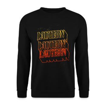 Kaiserslautern Lautern Germany City Font - Unisex Sweatshirt - black - Front - Alina (178cm) & Michal (187cm)