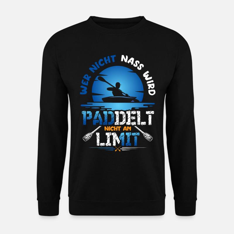 Kanu Kajak Paddeln - Unisex Pullover - Schwarz