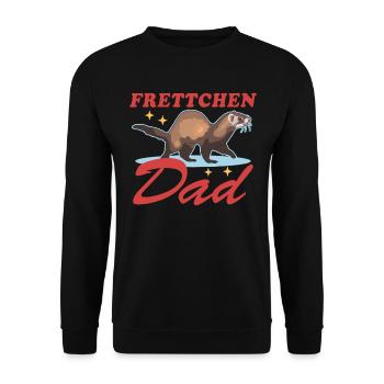 Frettchen Dad Frettchen Ferret Besitzer Geschenk - Unisex Pullover - Schwarz - Vorne - Alina (178cm) & Michal (187cm)