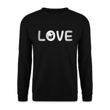Dromedary Love - Unisex Sweatshirt - black - Front - Alina (178cm) & Michal (187cm)