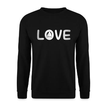 Sailing Love - Unisex Sweatshirt - black - Front - Alina (178cm) & Michal (187cm)